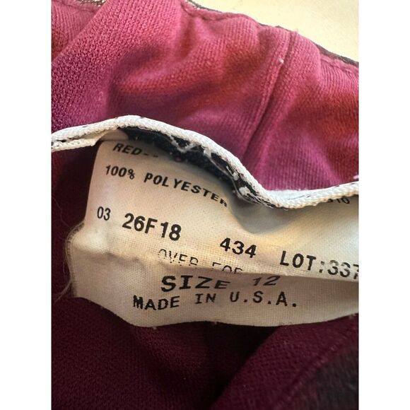 VTG AGB Women's Size 12 Red Black Asymmetric Strappy Dress Whimsigoth Vamp - Picture 2 of 7